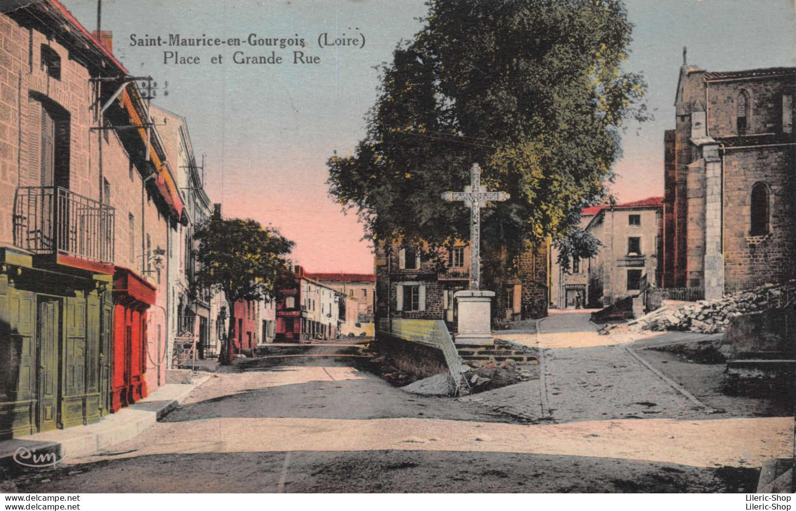 [42] Saint-Maurice-en-Gourgois (Loire) Place Et Grande Rue - Cpa 1936 - Grèce
