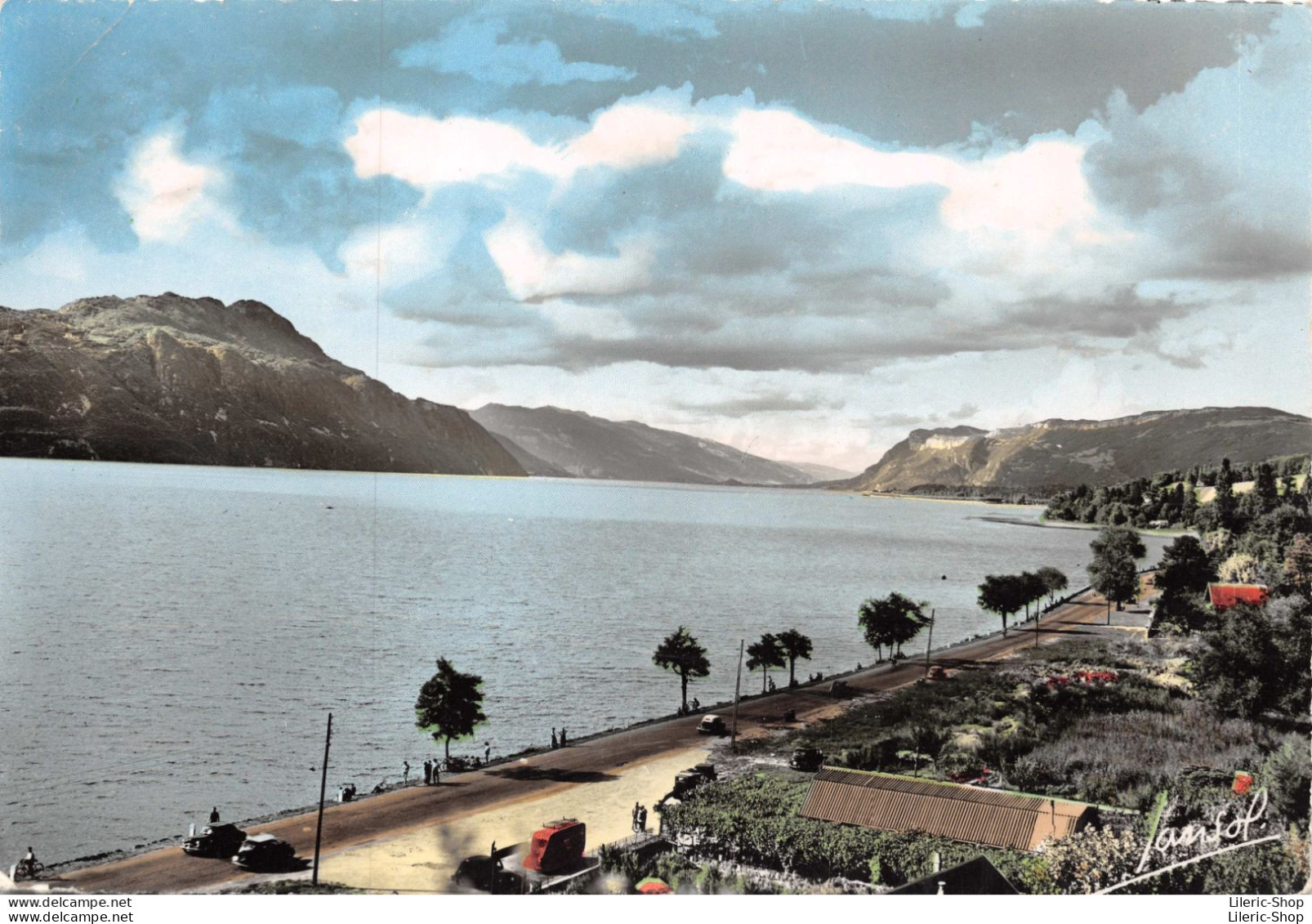 [73] LE LAC DU BOURGET (Savoie) La Route D'Aix-les-Bains. Cpsm GF - Le Bourget Du Lac