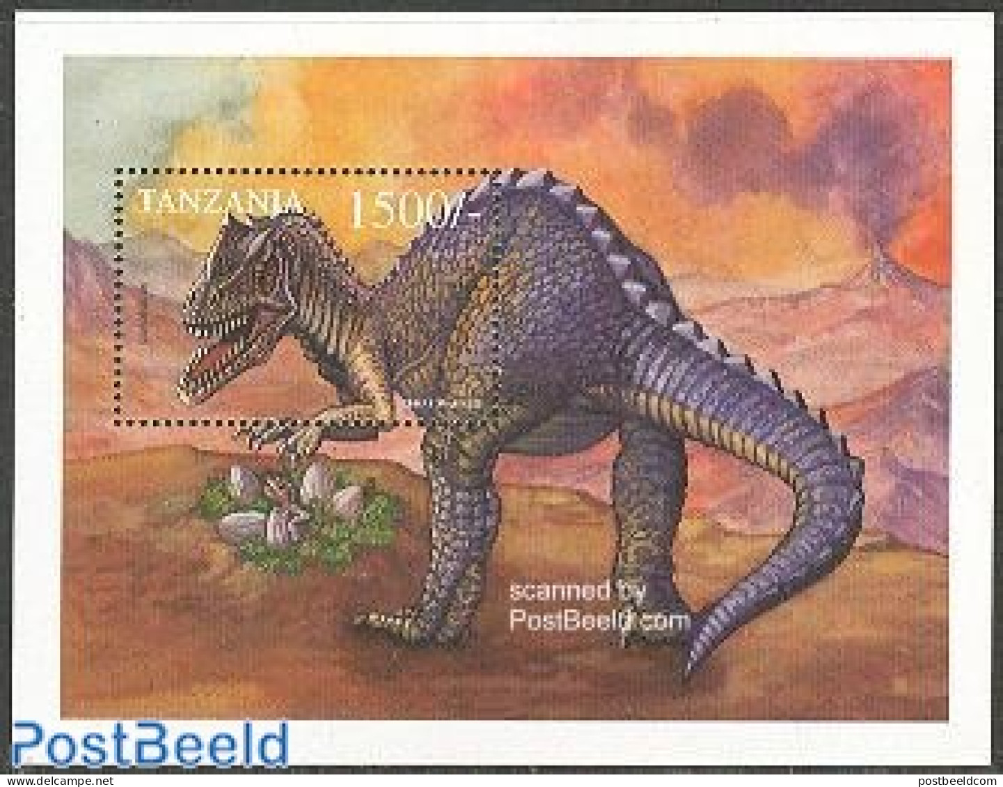 Tanzania 1999 Ceratosaurus S/s, Mint NH, Nature - Prehistoric Animals - Préhistoriques