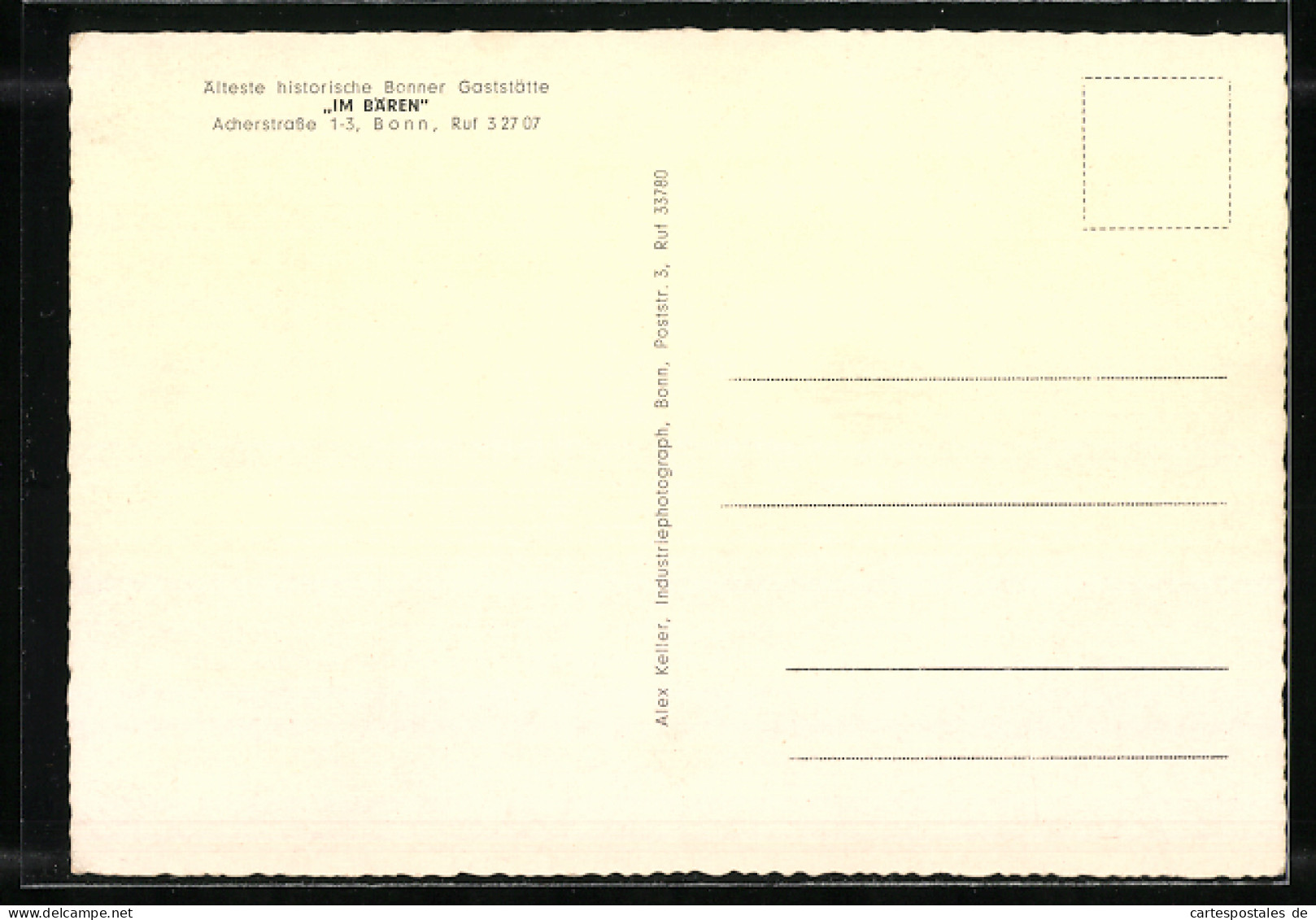 AK Bonn, Gasthaus Im Bären, älteste Historische Gaststätte, Acherstrasse 1-3  - Bonn
