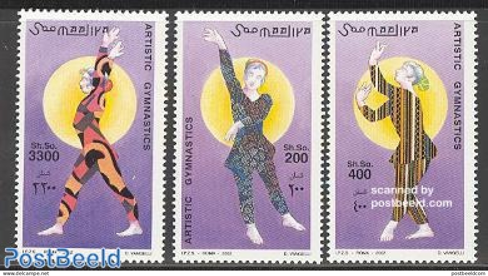 Somalia 2002 Gymnastics 3v, Mint NH, Performance Art - Sport - Dance & Ballet - Gymnastics - Tanz
