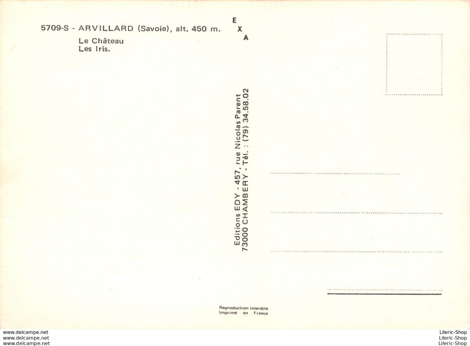 [73] ARVILLARD - VUE GÉNÉRALELE CHÂTEAULES IRIS GABY - CPSM ± 1970 - Autres & Non Classés