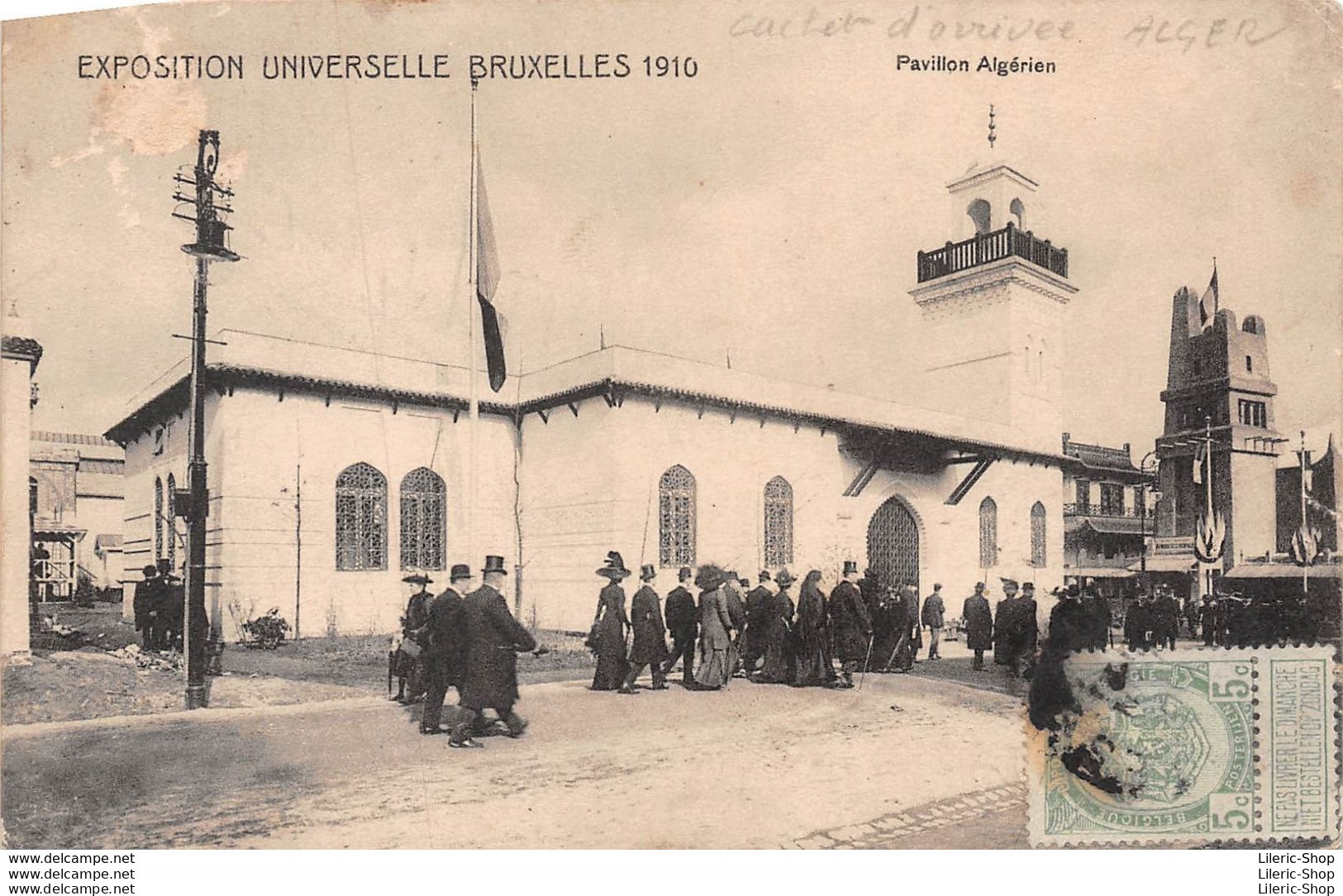 BELGIQUE►BRUXELLES -EXPOSITION UNIVERSELLE 1910 PAVILLON ALGÉRIEN►ÉDIT. FRANÇOIS, BRUXELLES Cpa ♣♣♣ - Weltausstellungen