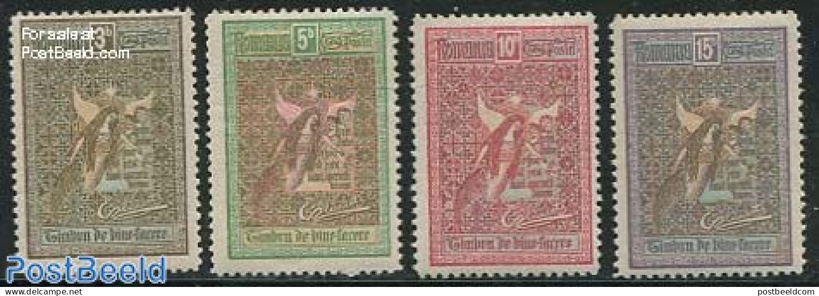 Romania 1906 Welfare, Angel 4v, Unused (hinged), Religion - Bible Texts - Religion - Unused Stamps