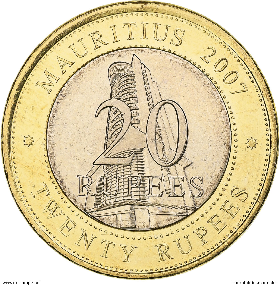 Maurice, 20 Rupees, 2007, Bimétallique, SPL+, KM:66 - Mauritius