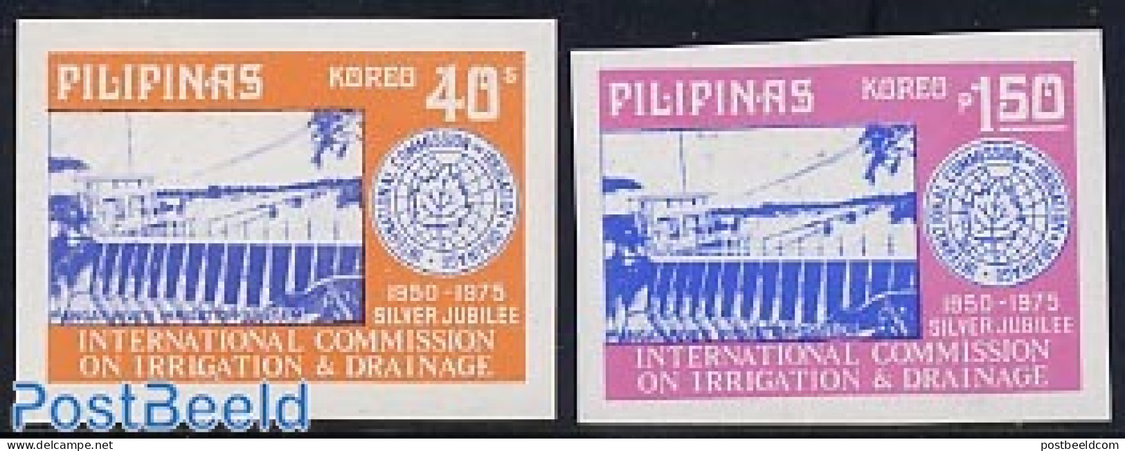 Philippines 1975 Water Commission 2v Imperforated, Mint NH, Nature - Water, Dams & Falls - Philippines