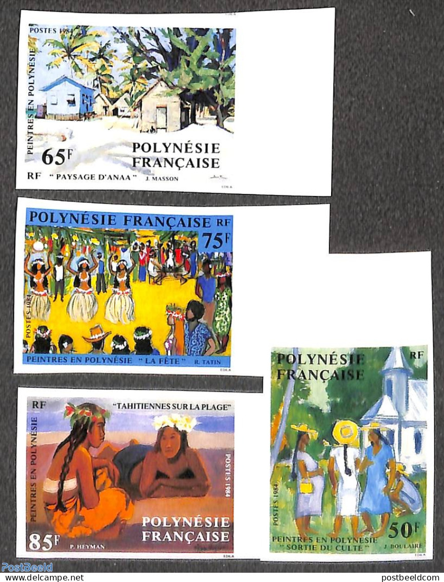 French Polynesia 1984 Paintings 4v Imperforated, Mint NH, Art - Modern Art (1850-present) - Paintings - Neufs