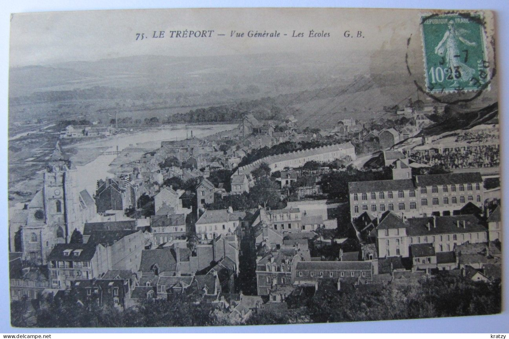 FRANCE - SEINE MARITIME - LE TREPORT - Vue Générale - Les Ecoles - 1923 - Le Treport