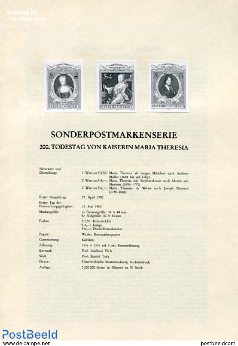 Austria 1980 MARIA THERESIA BLACKPRINT, Mint NH, History - Ungebraucht