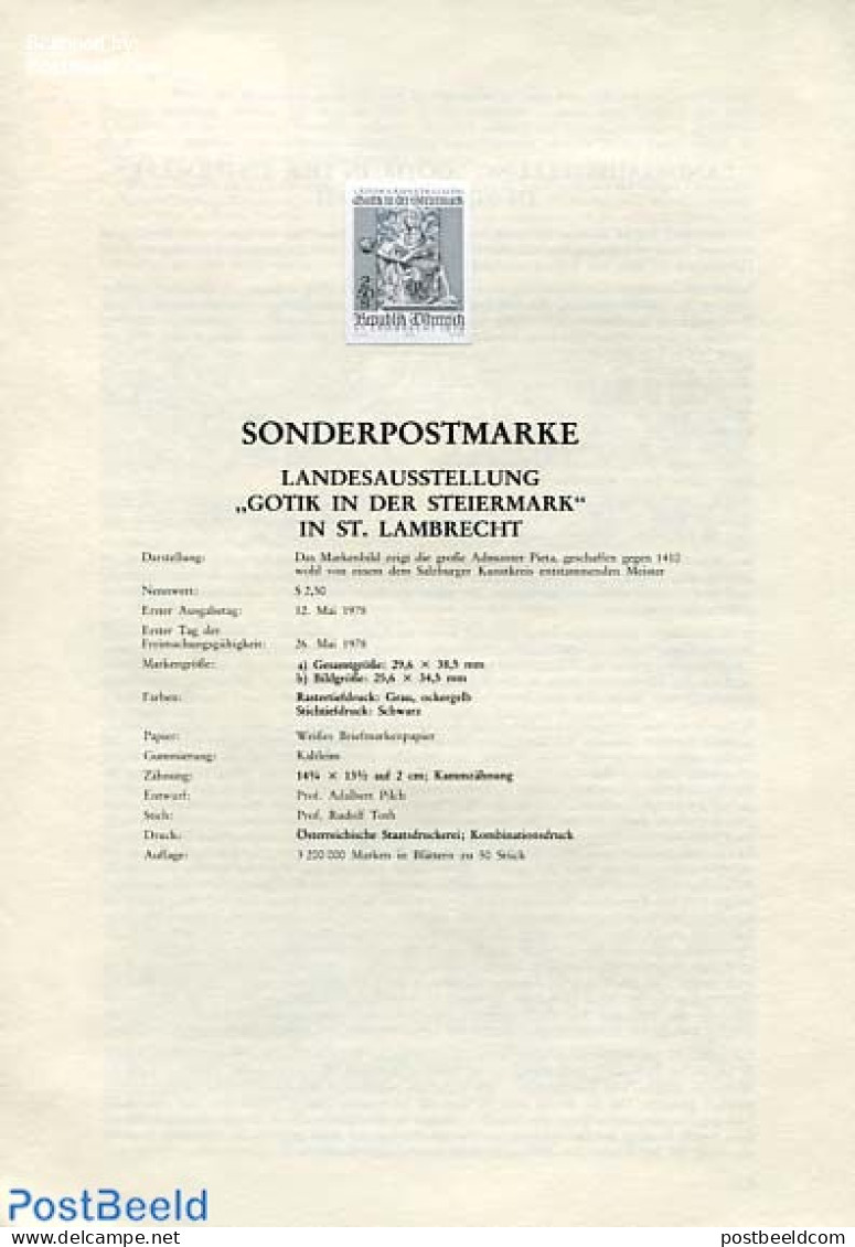 Austria 1978 ST LAMBRECHT 1 BLACKPRINT, Mint NH, Religion - Religion - Neufs
