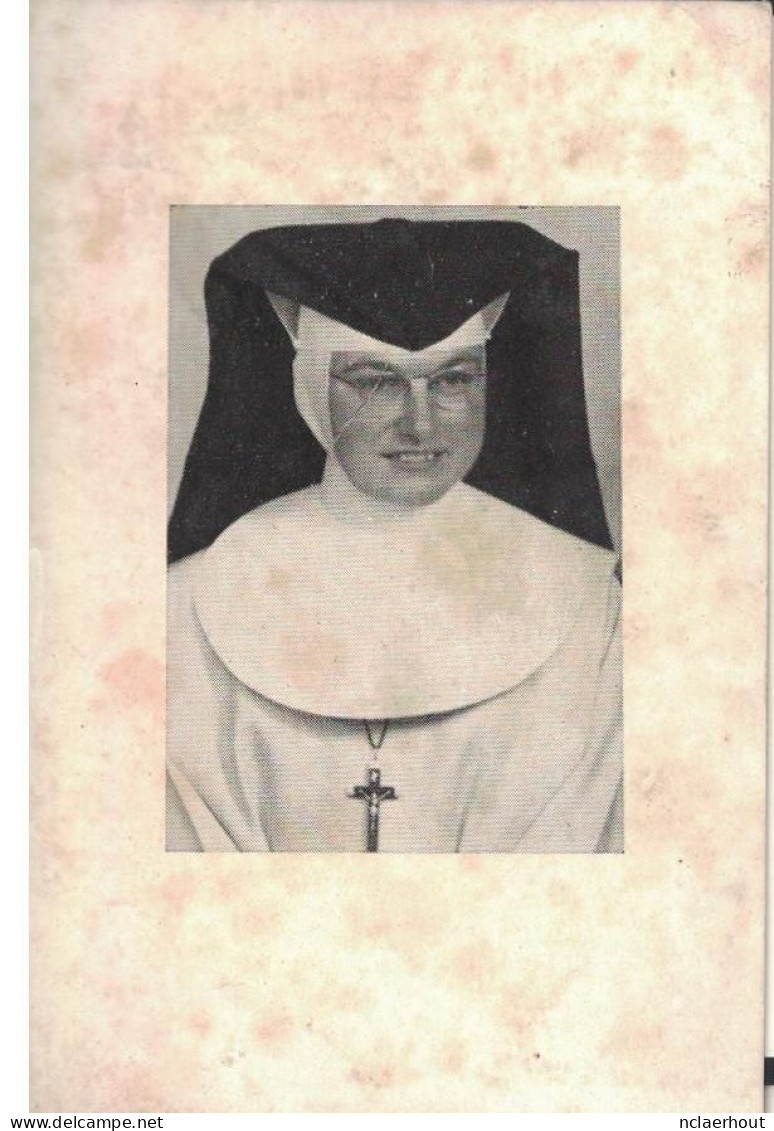 2405-01k Zuster Marie-Arnout - Agnes Vandaele Afreis Naar Congo 1957 Kanunnikes Vd H. Augustinus Heverlee - Devotion Images