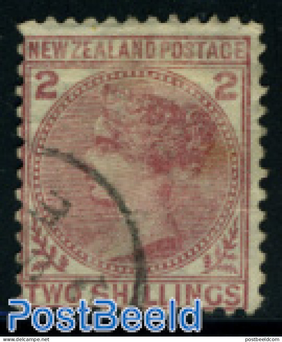 New Zealand 1874 Two Shillings, Used, Used - Oblitérés