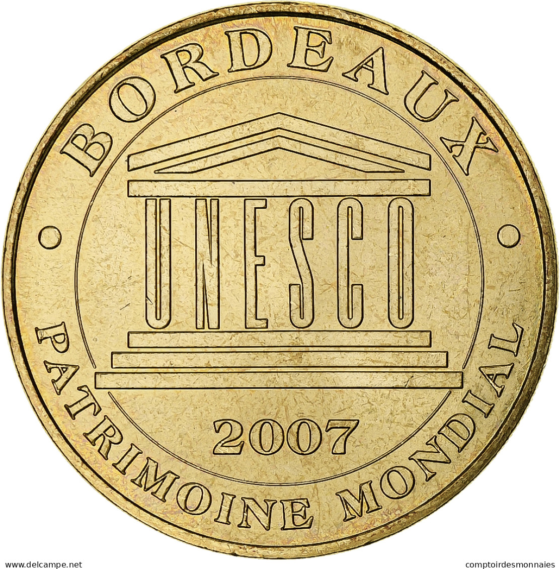 France, Jeton Touristique, Bordeaux, Patrimoine Mondial, 2008, MDP, Or Nordique - Other & Unclassified
