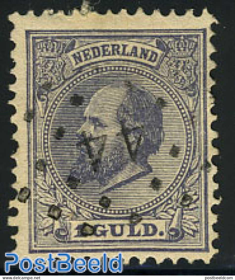 Netherlands 1875 1G. Greypurple, Canc. 44=s Gravenhage, Used Stamps - Used Stamps
