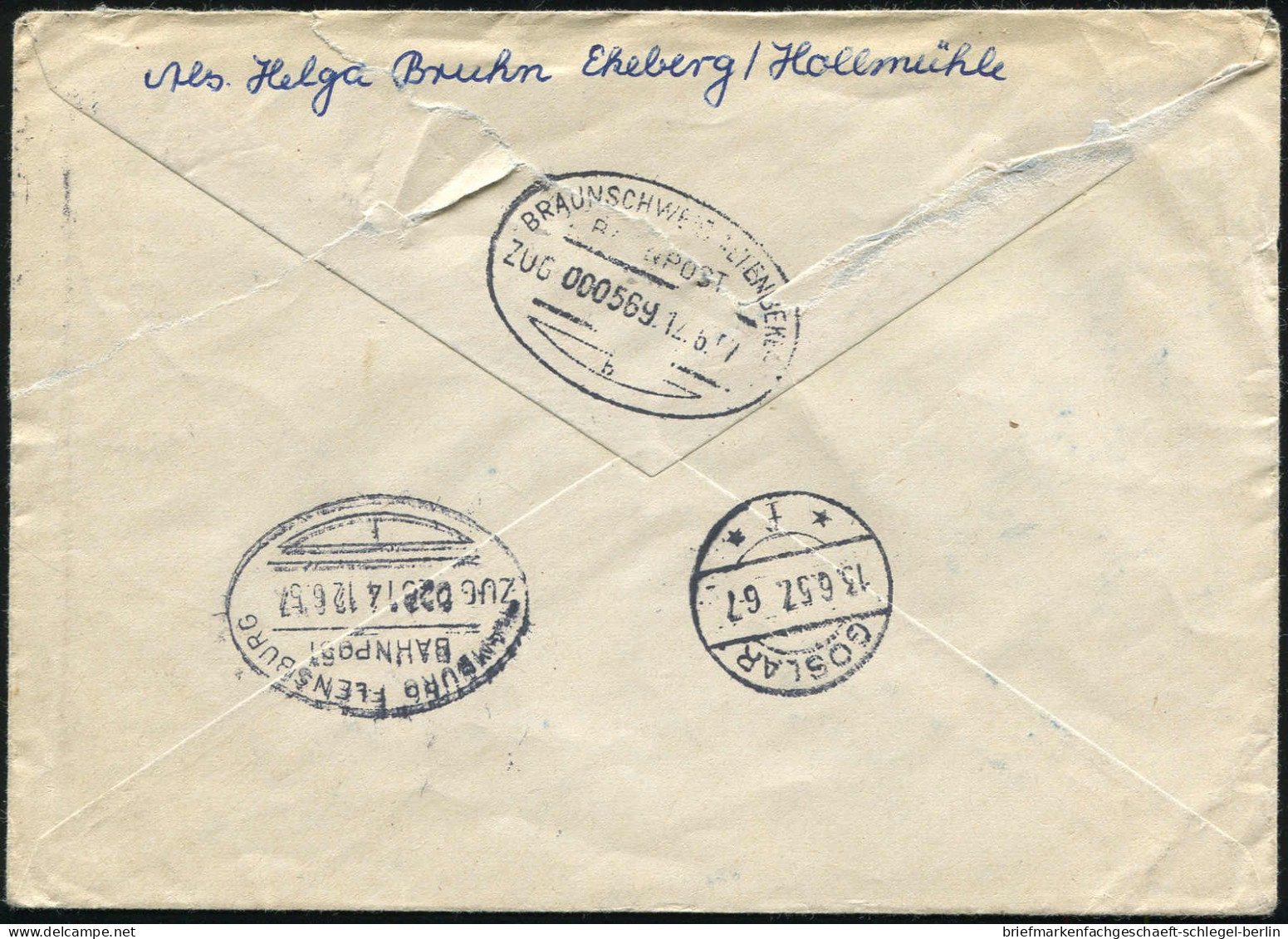 Bundesrepublik Deutschland, 1956, 183 (8), 185 (4), 185y(4), Brief - Otros & Sin Clasificación