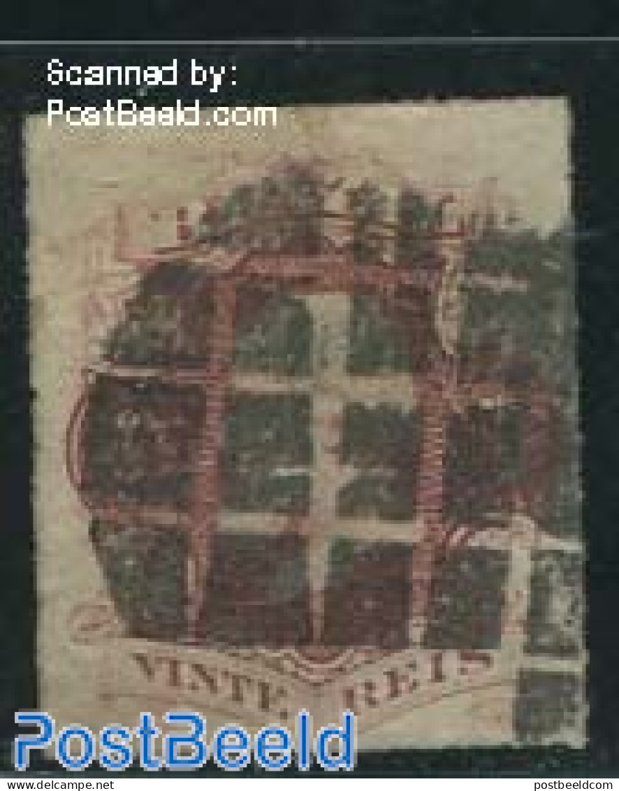 Brazil 1876 20R Brown-lilac, Used, Used - Oblitérés
