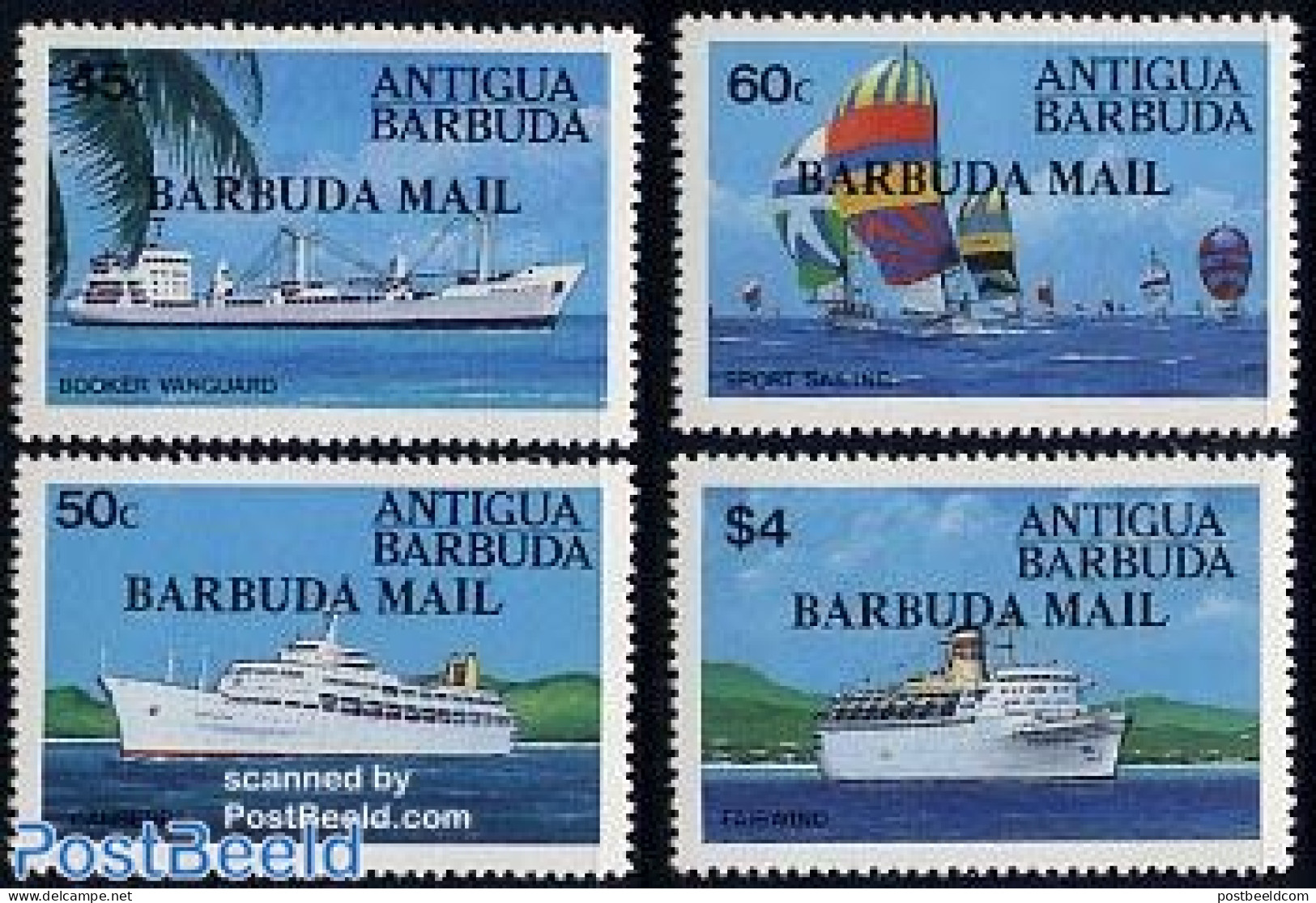 Barbuda 1984 Ships 4v, Mint NH, Transport - Ships And Boats - Boten