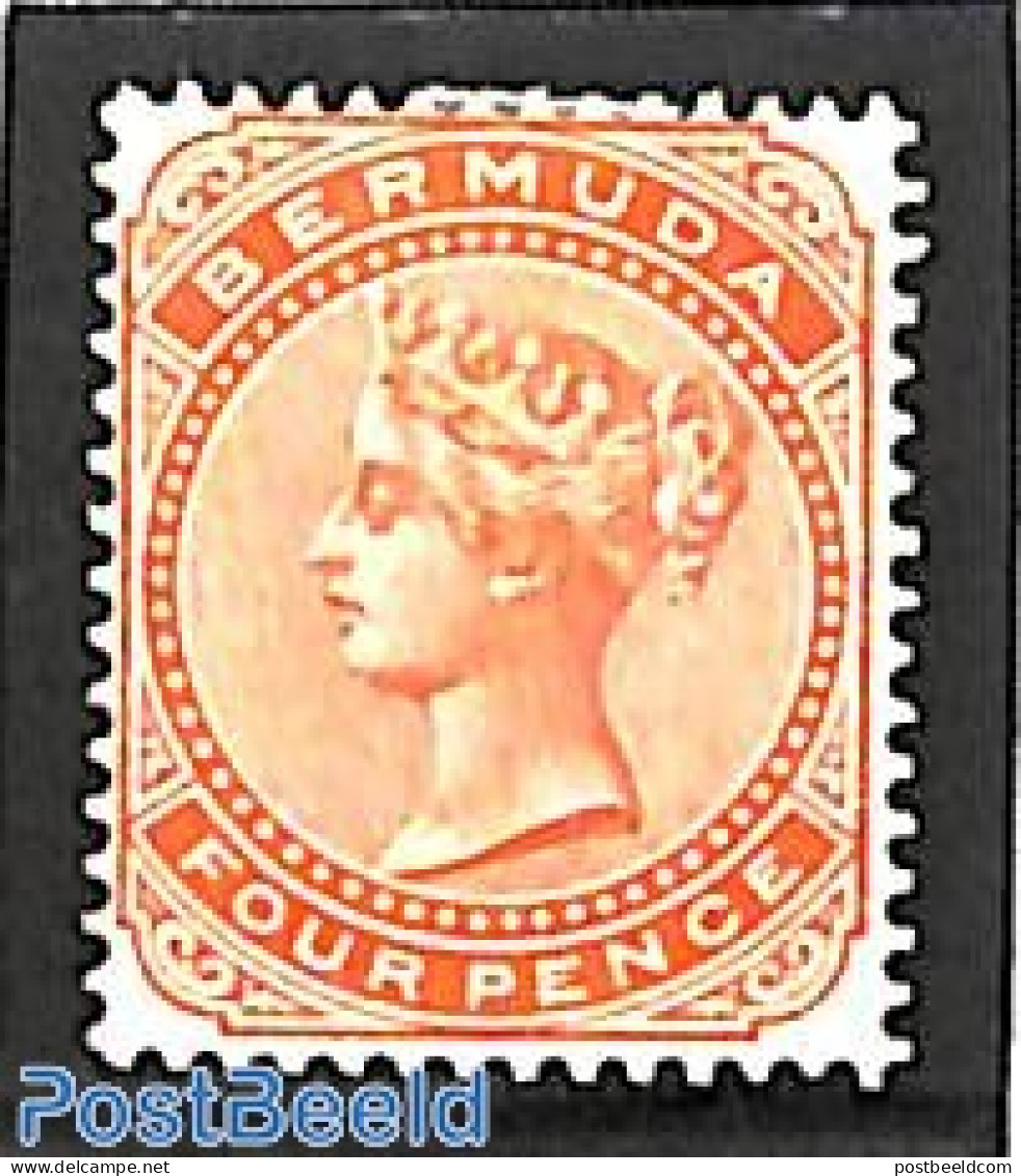 Bermuda 1904 Definitive 1v, WM Crown-CA 1v, Unused (hinged) - Bermudes