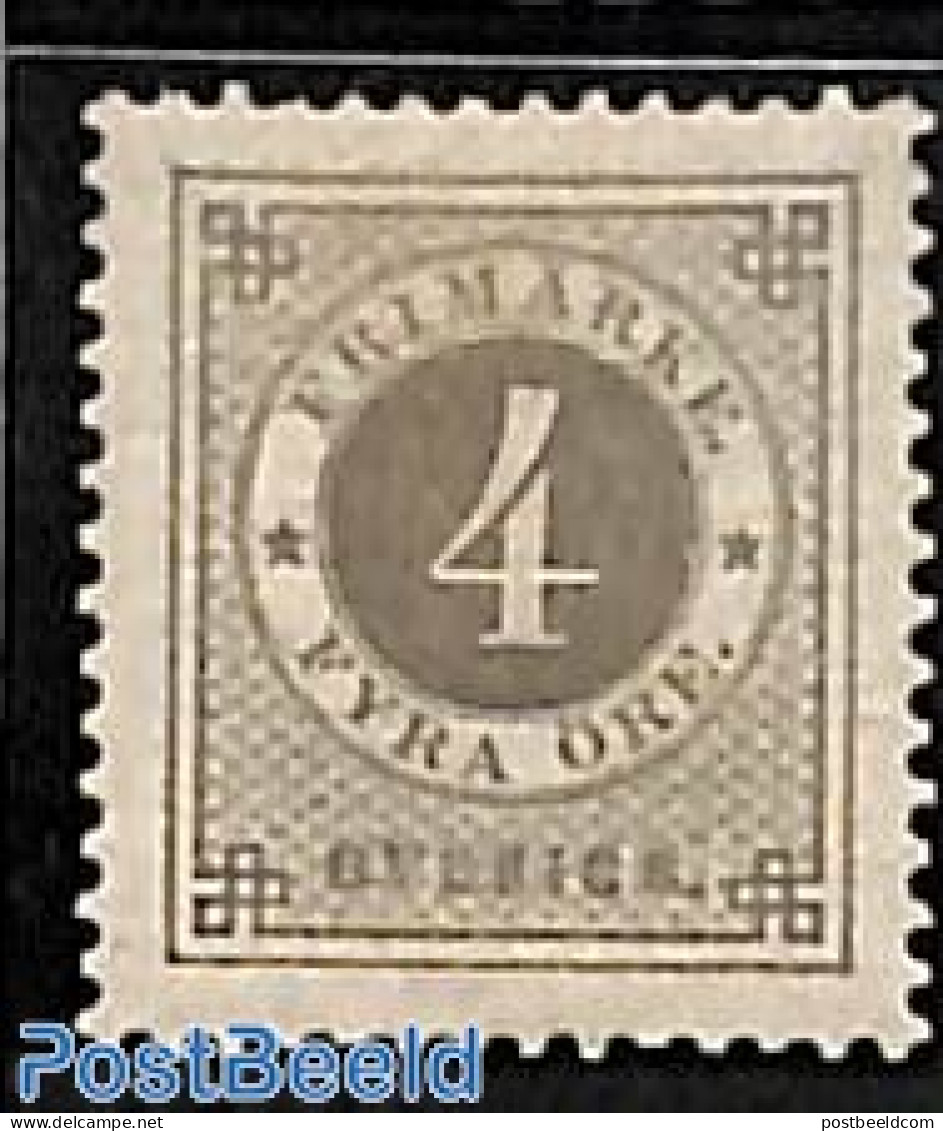 Sweden 1886 4o, Stamp Out Of Set, Unused (hinged) - Nuevos
