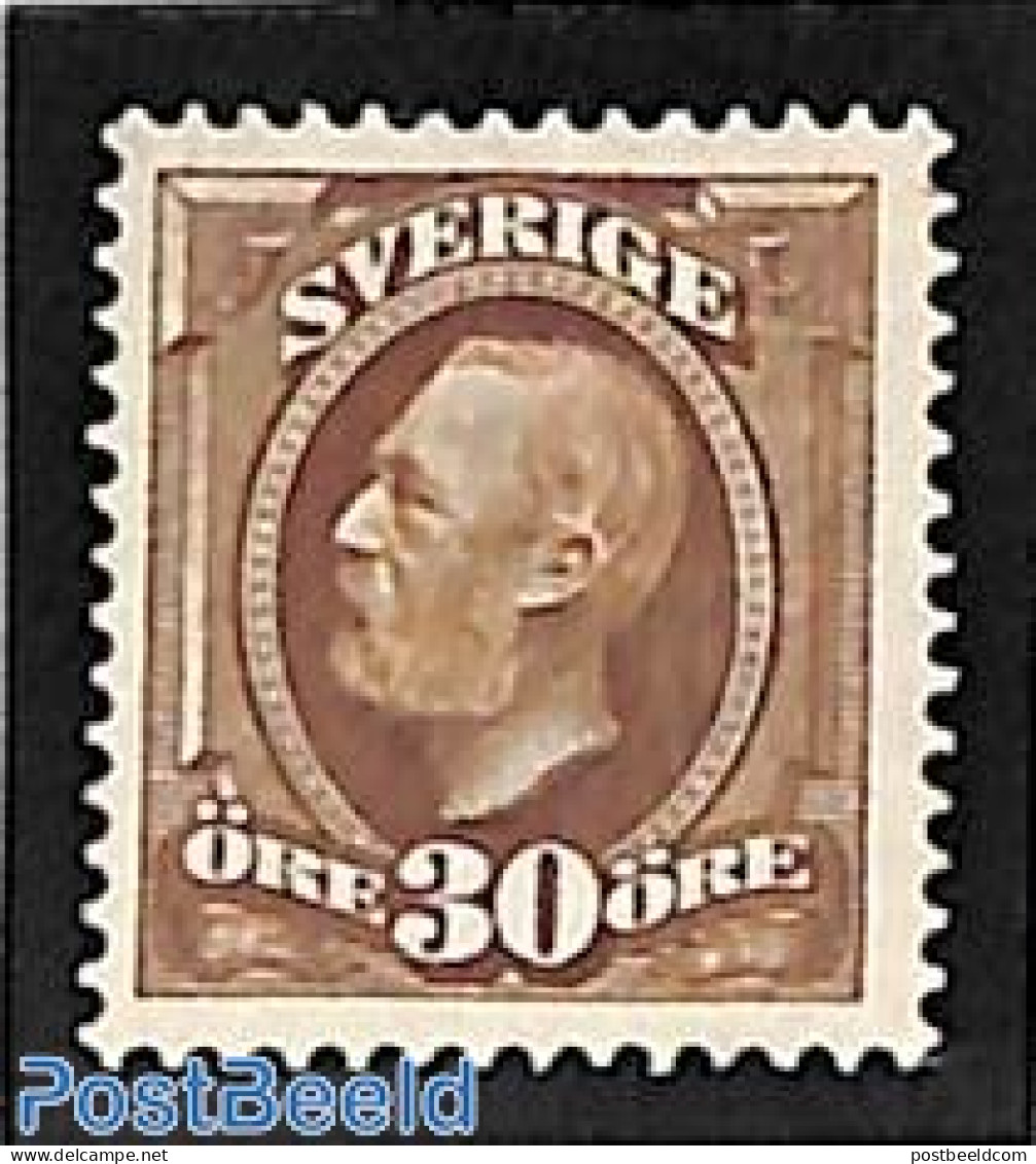 Sweden 1891 30o, Stamp Out Of Set, Unused (hinged) - Ongebruikt