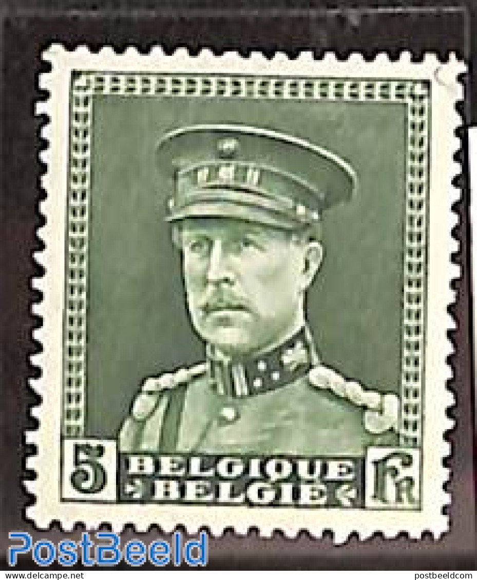 Belgium 1931 5Fr, Stamp Out Of Set, Unused (hinged) - Neufs