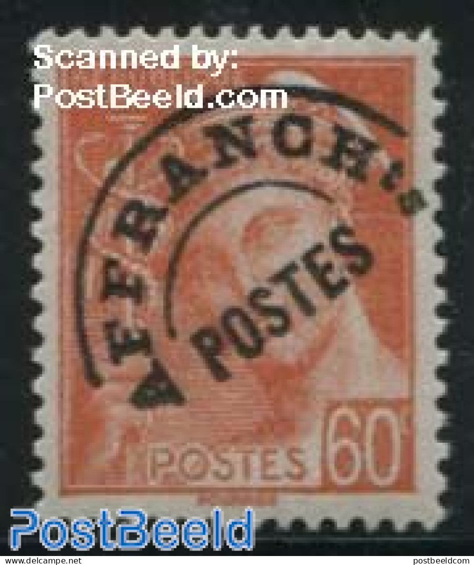 France 1938 60c, Precancel, Stamp Out Of Set, Mint NH - Ungebraucht