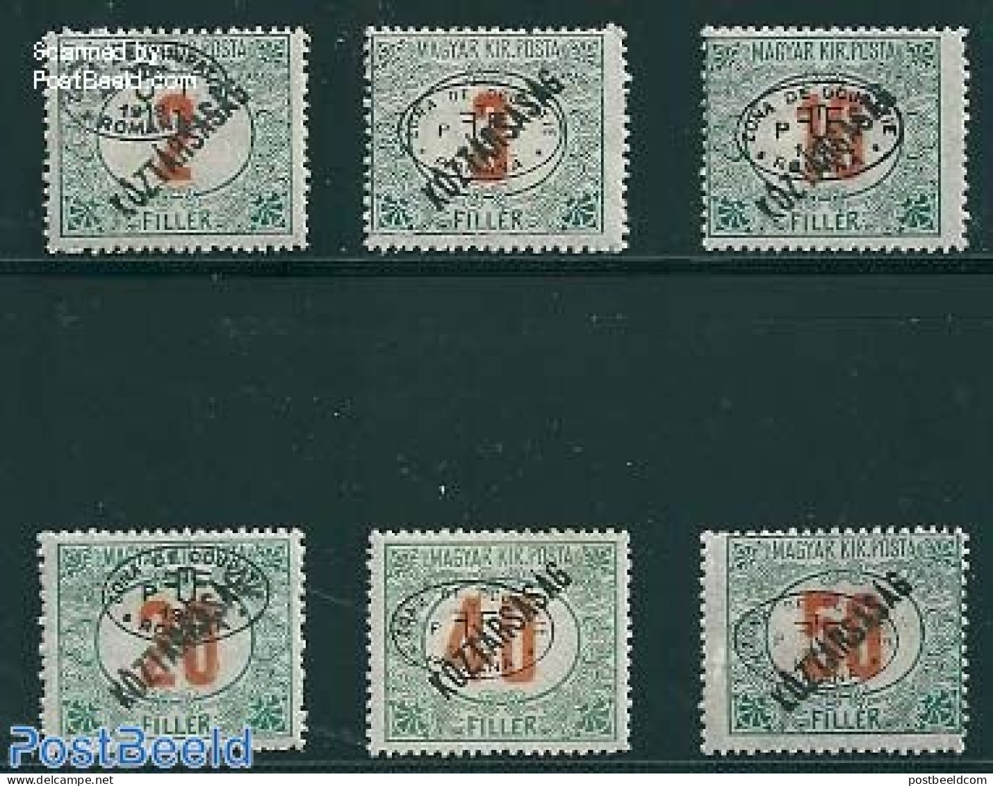 Hungary 1919 Debrecen, Postage Due Overprint 6v, Unused (hinged) - Autres & Non Classés