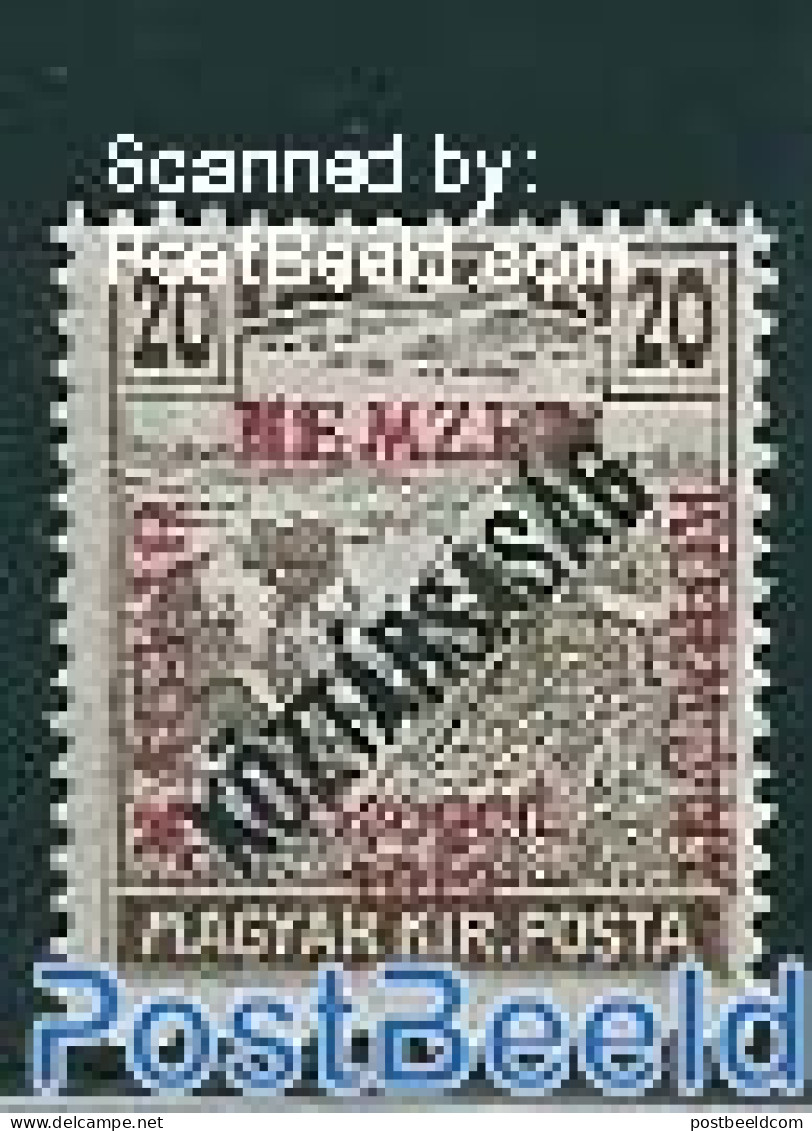 Hungary 1919 Szegedin, 20f, Stamp Out Of Set, Unused (hinged) - Ungebraucht