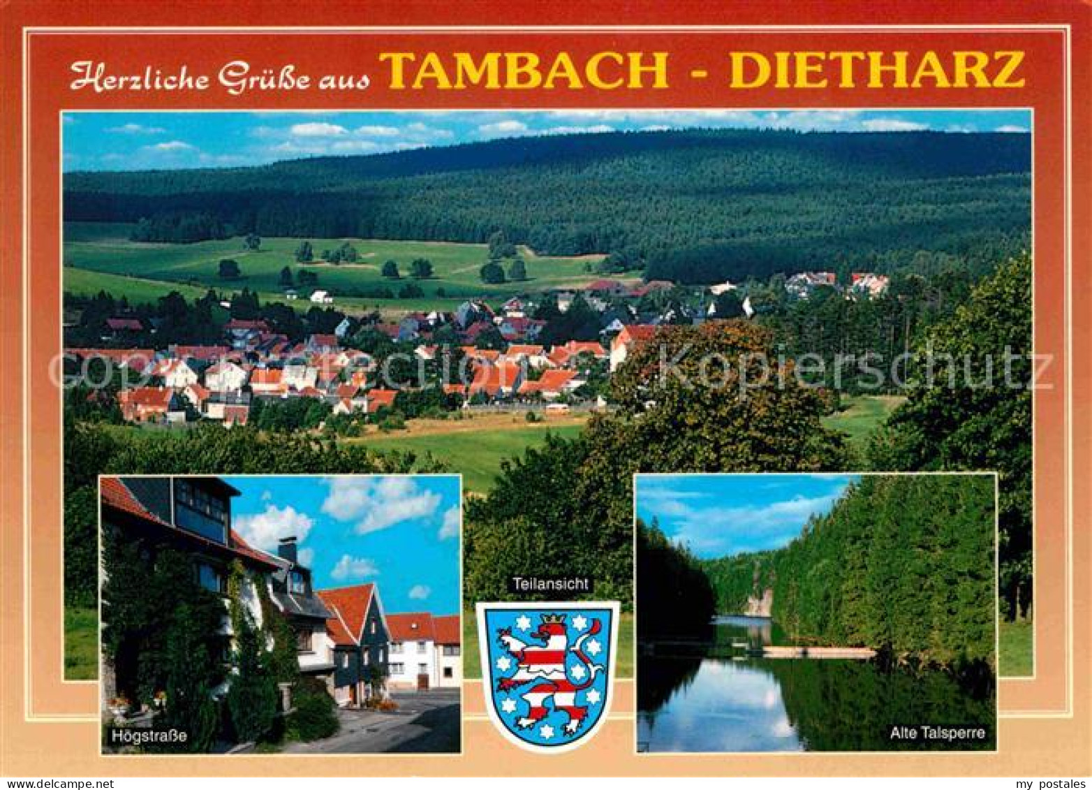 72639700 Tambach-Dietharz Panorama Hoegstrasse Alte Talsperre Wappen Tambach-Die - Tambach-Dietharz