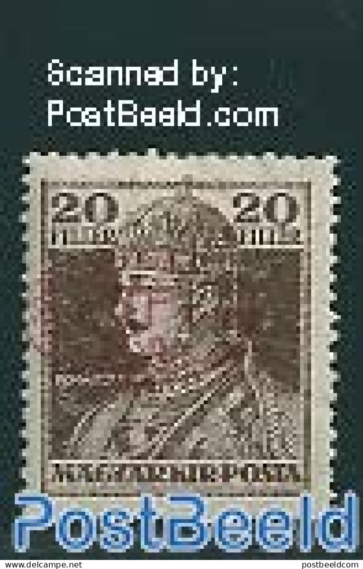 Hungary 1919 Debrecen, 20f, Stamp Out Of Set, Unused (hinged) - Unused Stamps