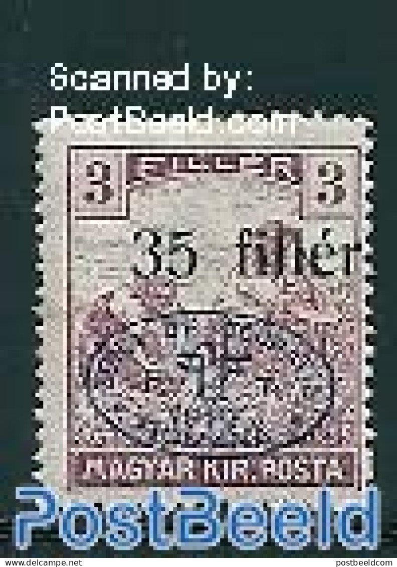 Hungary 1919 Debrecen, 35f On 3f, Stamp Out Of Set, Unused (hinged) - Nuevos