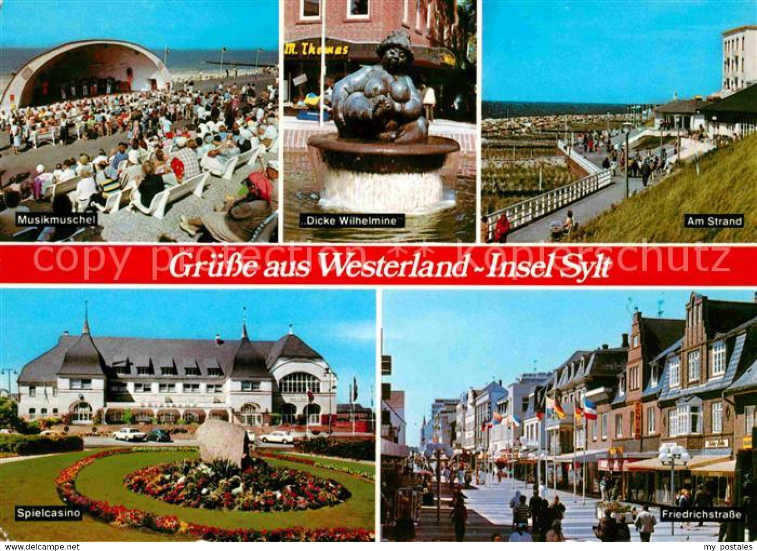 72639688 Westerland Sylt Musikmuschel Dicke Wilhelmine Brunnenskulptur Strand Pr - Other & Unclassified