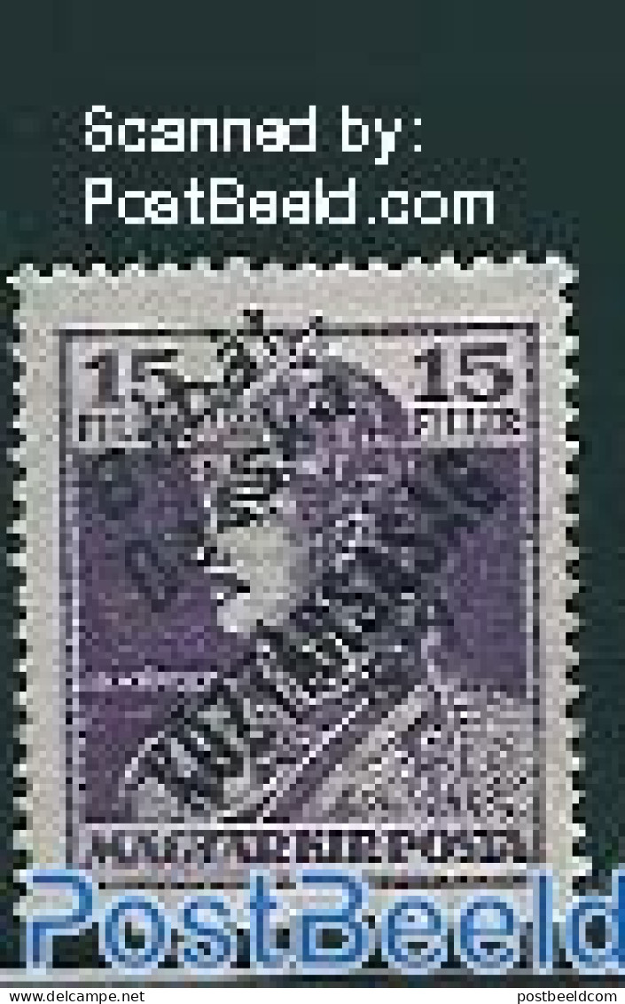 Hungary 1919 Banat Bacska, 15f, Stamp Out Of Set, Unused (hinged) - Neufs