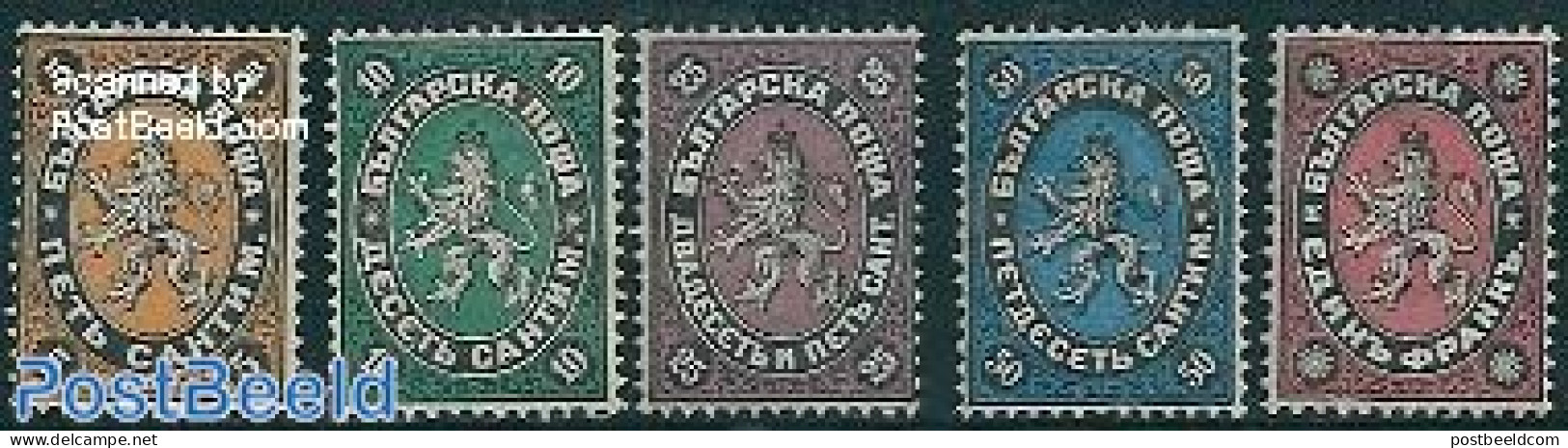Bulgaria 1879 Definitives 5v (value In Centimes/francs), Unused (hinged), History - Coat Of Arms - Nuevos