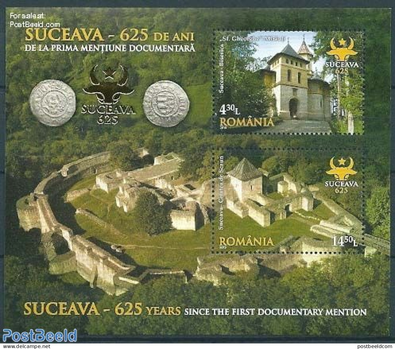 Romania 2013 625 Years Suceva, Special Sheet, Mint NH, Art - Castles & Fortifications - Ongebruikt