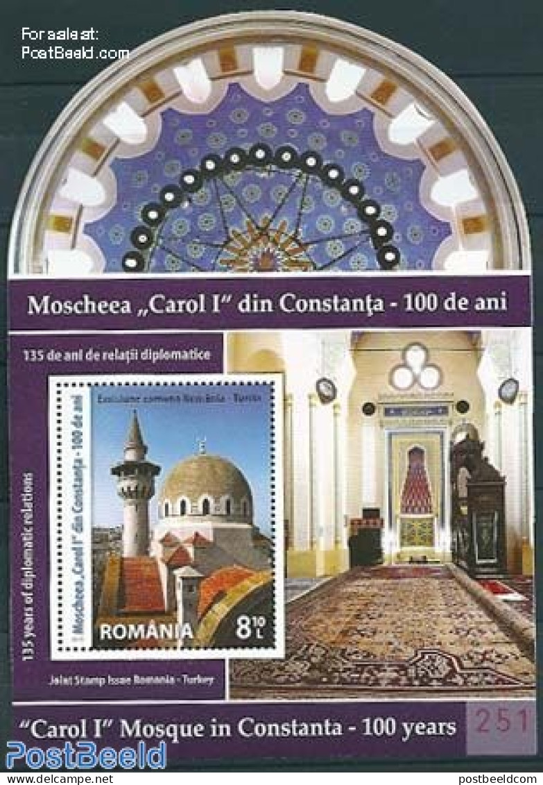 Romania 2013 Carol I Mosque Special S/s, Mint NH, Religion - Religion - Ungebraucht