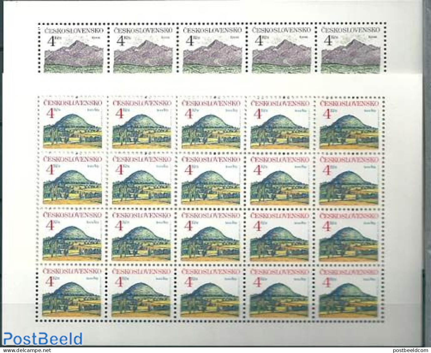 Czechoslovkia 1991 Mountains 2 M/ss, Mint NH, Sport - Mountains & Mountain Climbing - Autres & Non Classés