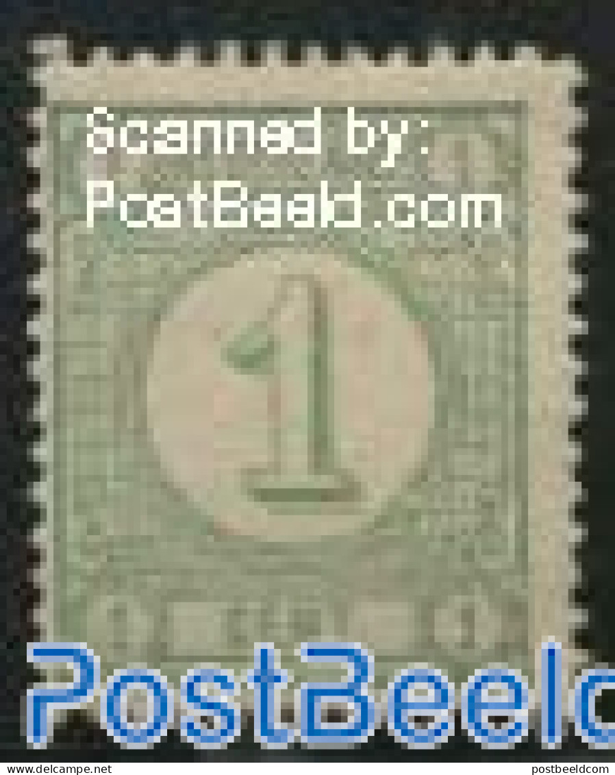 Netherlands 1889 1c, Perf. 12.5, Stamp Out Of Set, Unused (hinged) - Unused Stamps