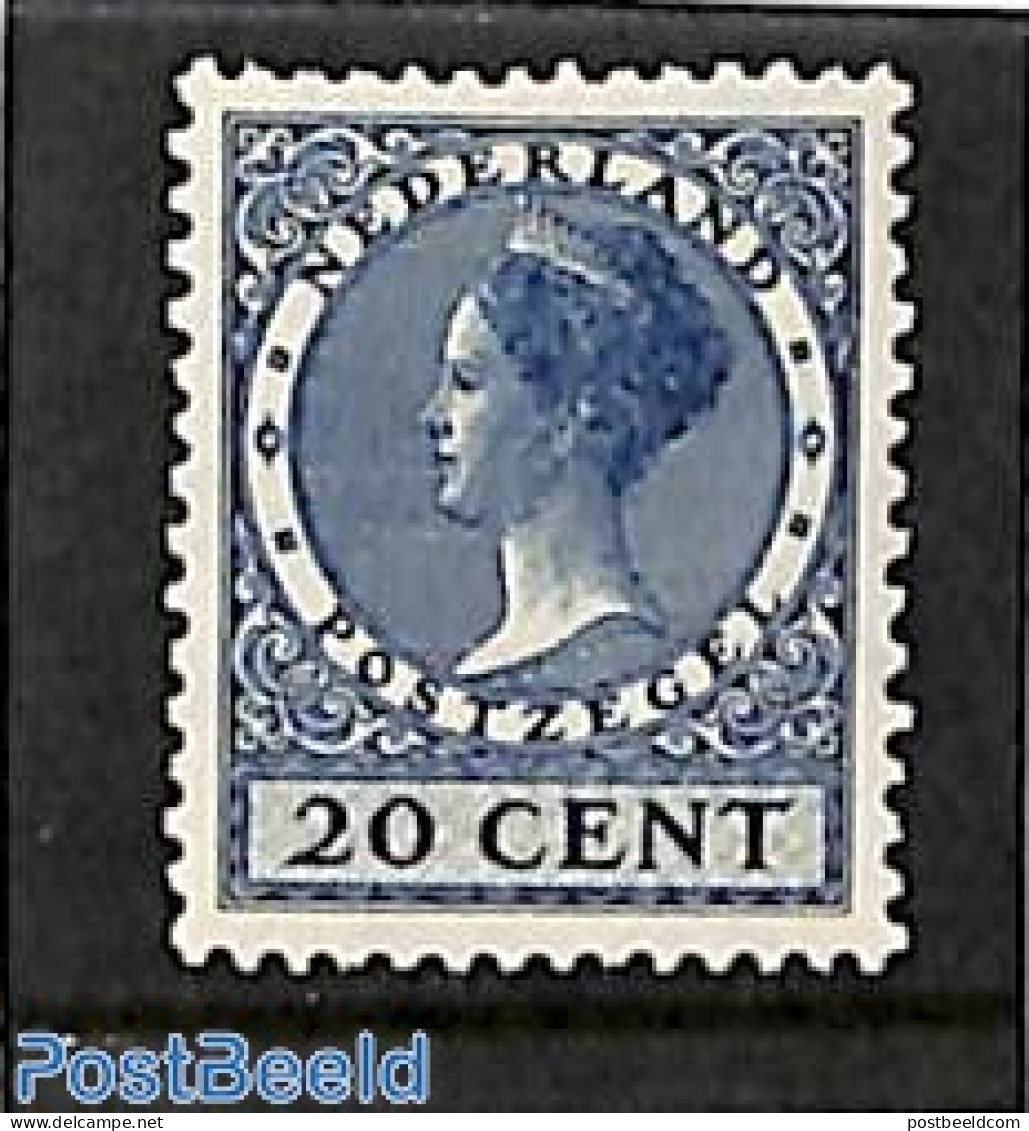 Netherlands 1934 20c, With WM, Perf. 12.75:13.5, Stamp Out Of Set, Unused (hinged) - Nuovi