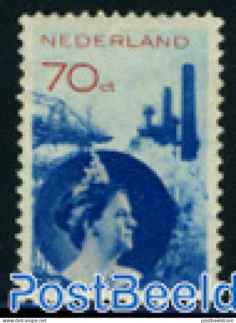 Netherlands 1931 70c, Industry, Perf. 12.5, Stamp Out Of Set, Mint NH - Neufs