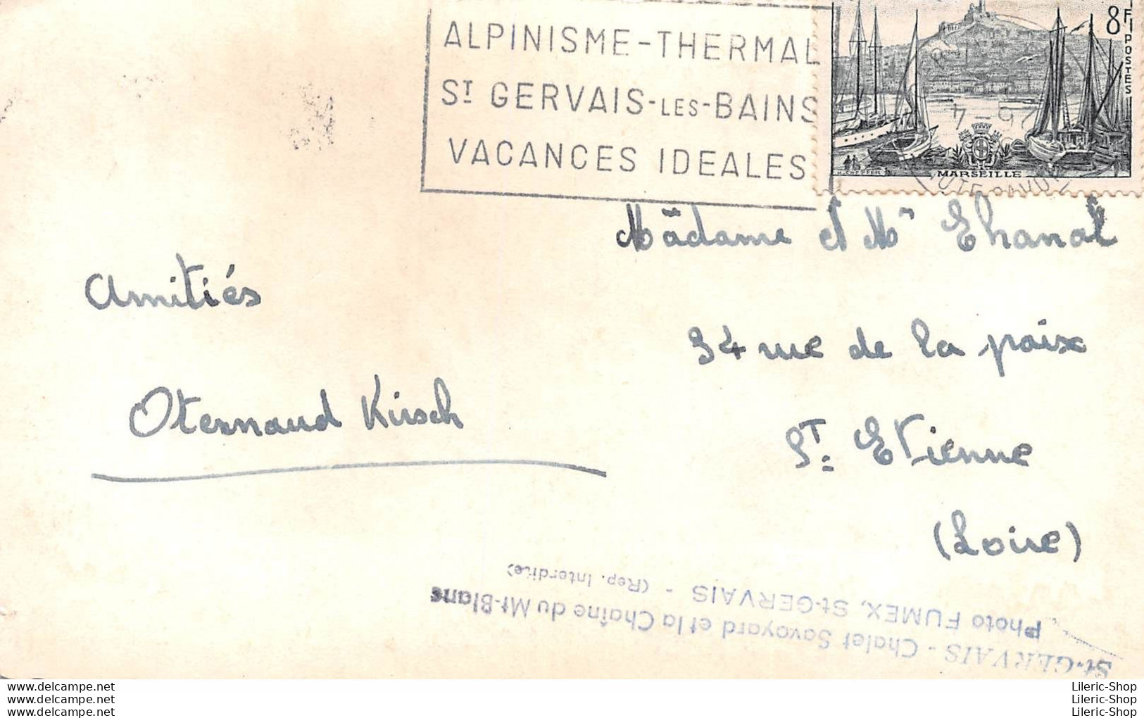 SAINT-GERVAIS (74) PHOTO FUMEX 1955 Format Carte Postale (140x89) Chalet Savoyard Et Chaîne Du Mont-Blanc - Saint-Gervais-les-Bains