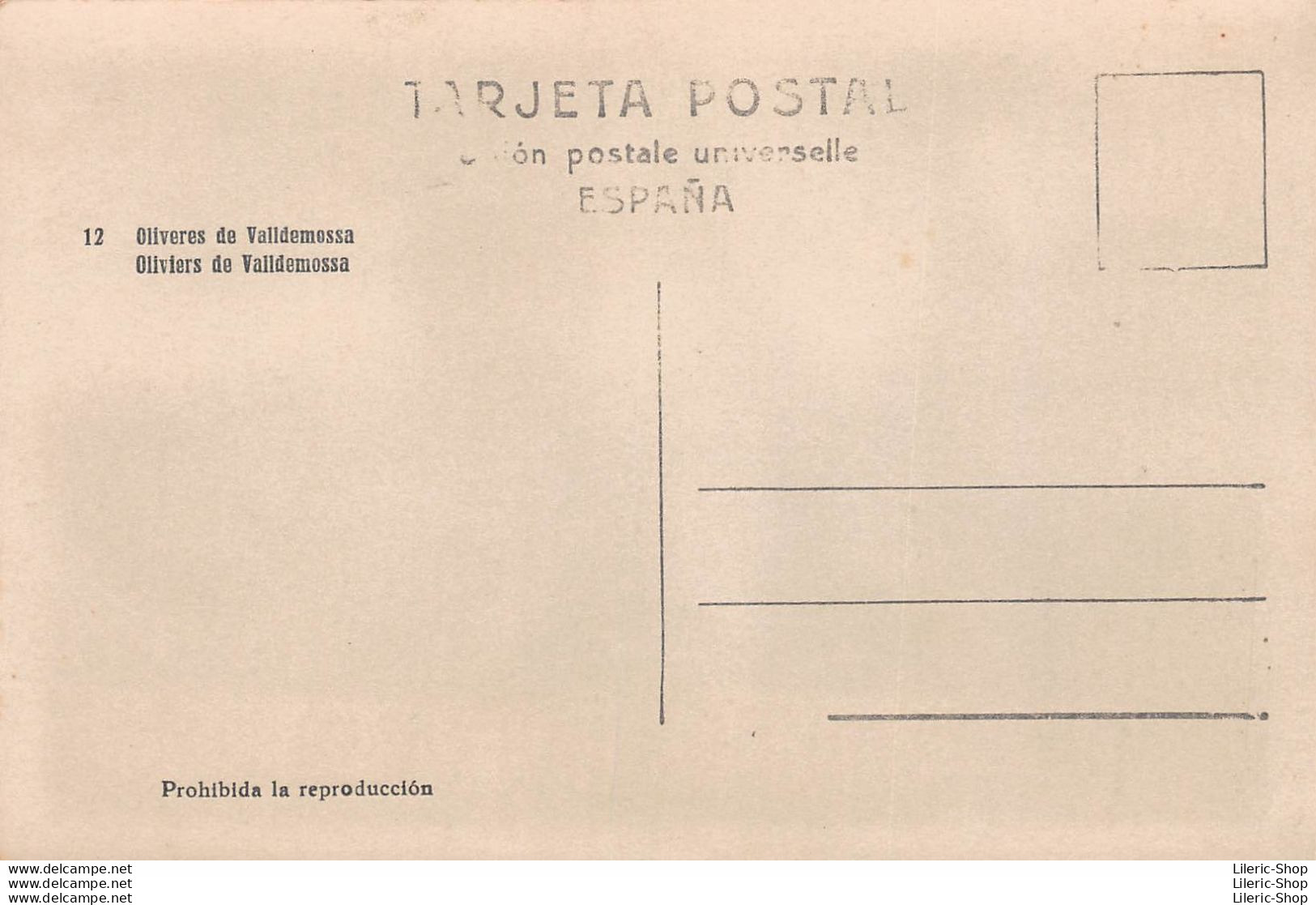 ESPAGNE ESPAÑA ►CPSM►±1950►Oliviers De Valldemossa - Éd. La Cartoixa - Mallorca