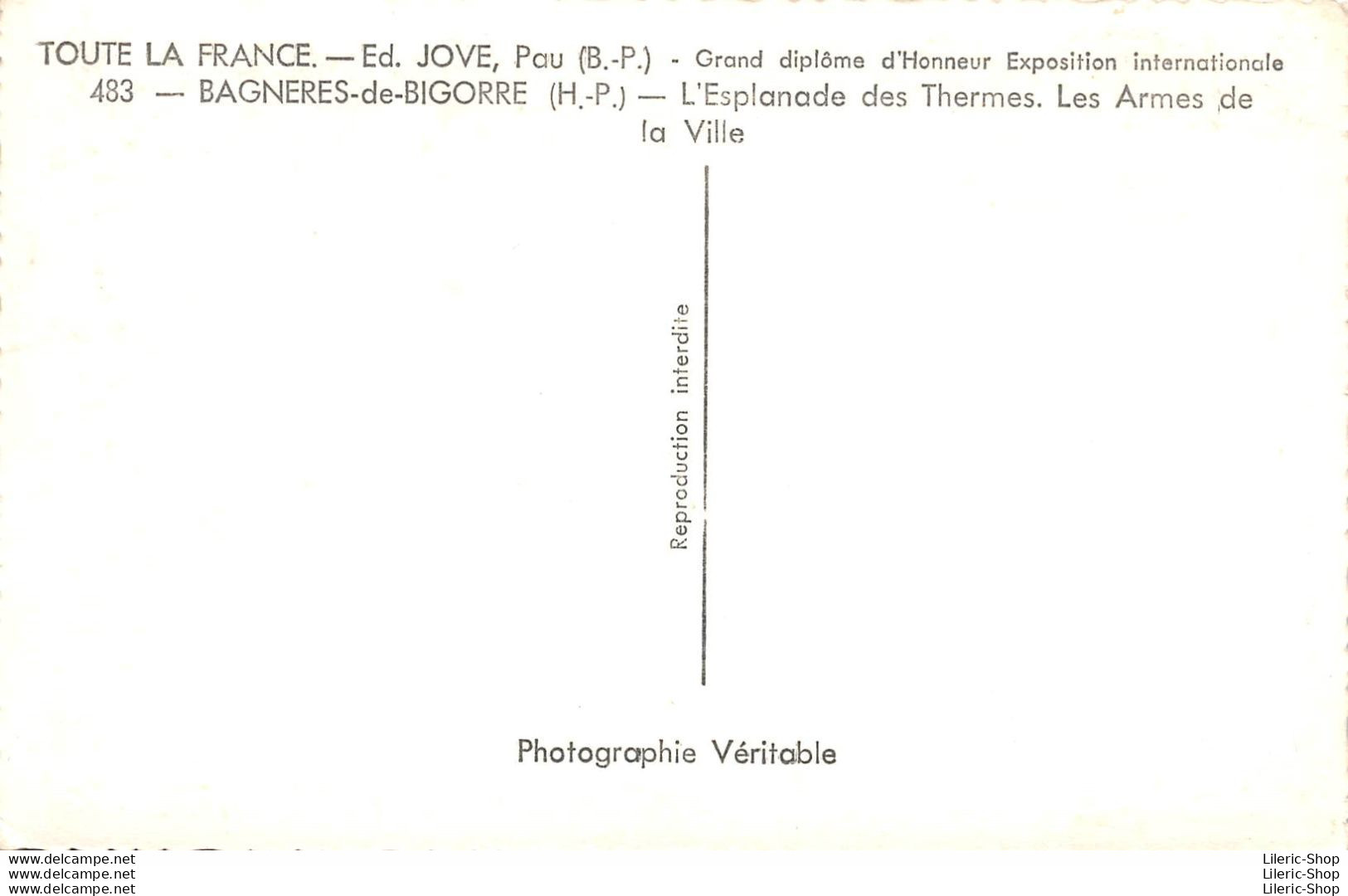 BAGNÈRES-de-BIGORRE (65) CPSM ±1950 - L'Esplanade Des Thermes - Automobiles - Traction, 4 Cv -  Éd. JOVE - Bagneres De Bigorre