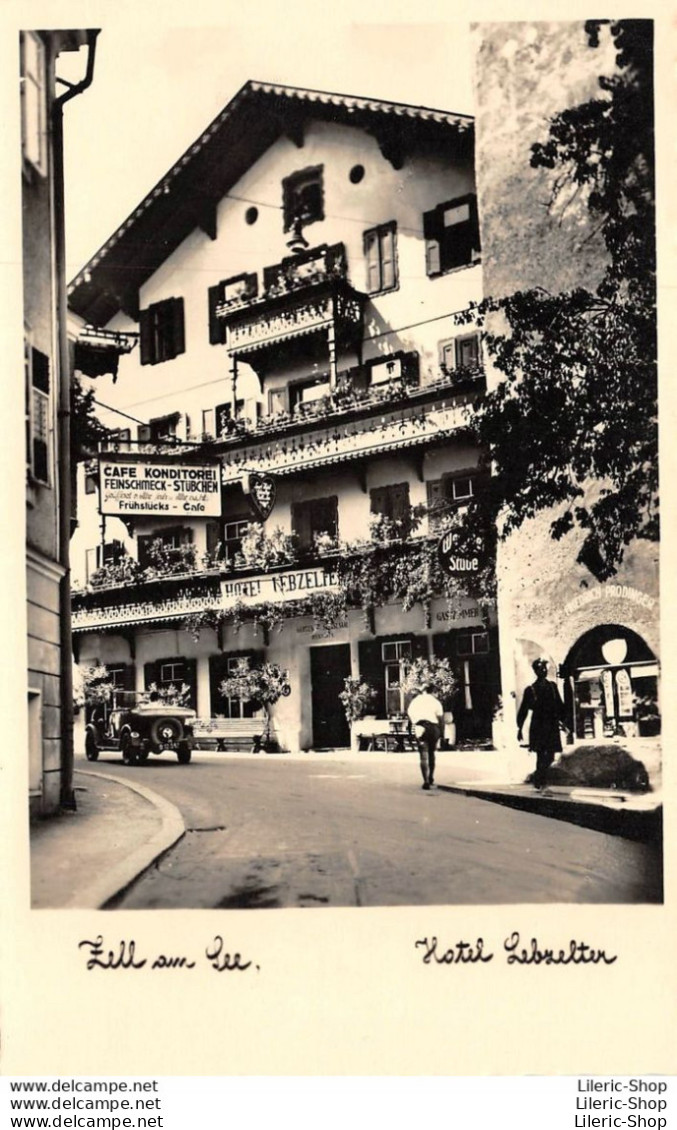 ZELL AM SEE, Hotel Lebzelter, Belebte Strassenansicht, Geschäfte, Seltene Fotokarte Nicht Gelauf CPSM ± 1950 - - Zell Am See