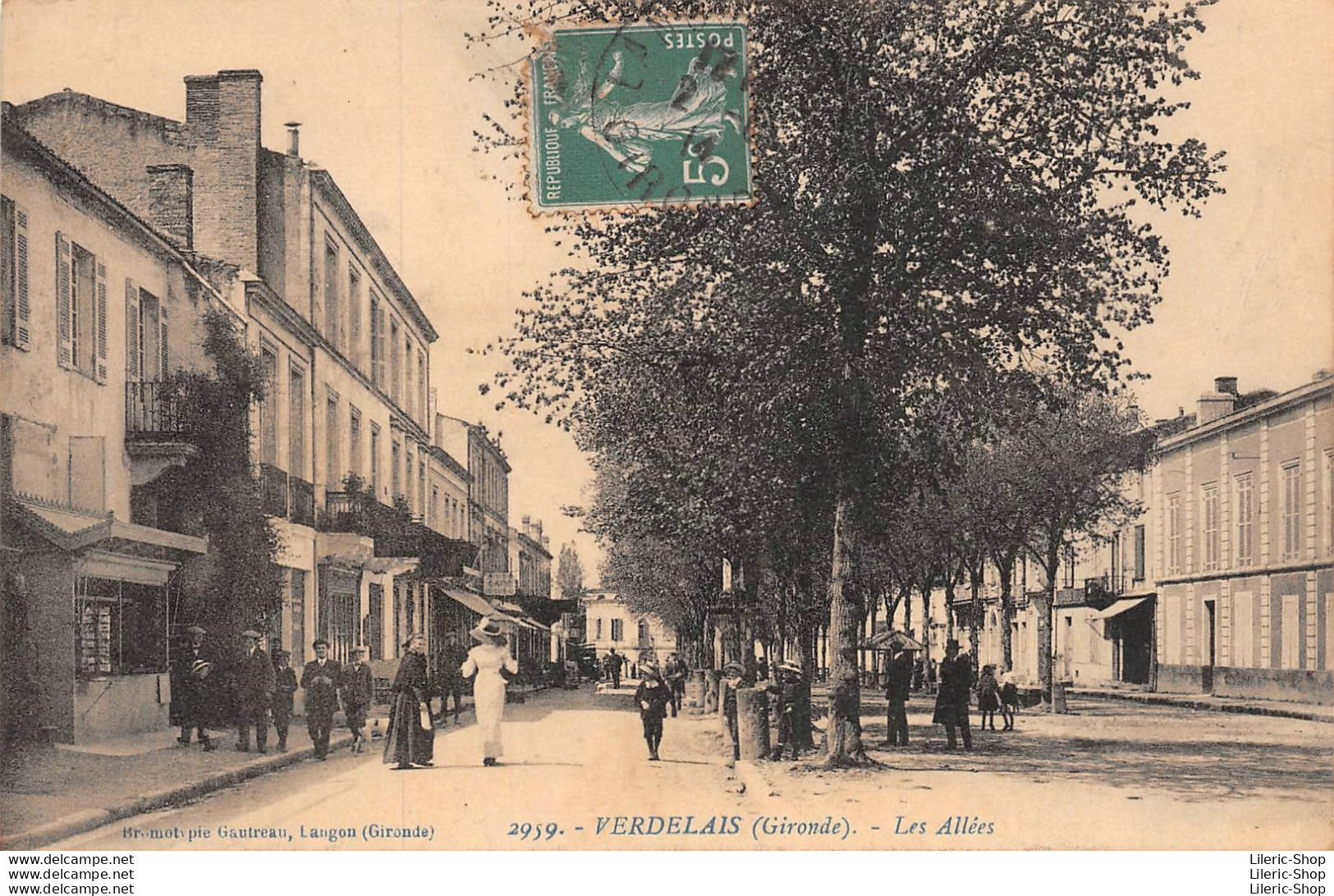 VERDELAIS (33) CPA ±1910 - Les Allées - Bromotypie GAUTREAU - Verdelais