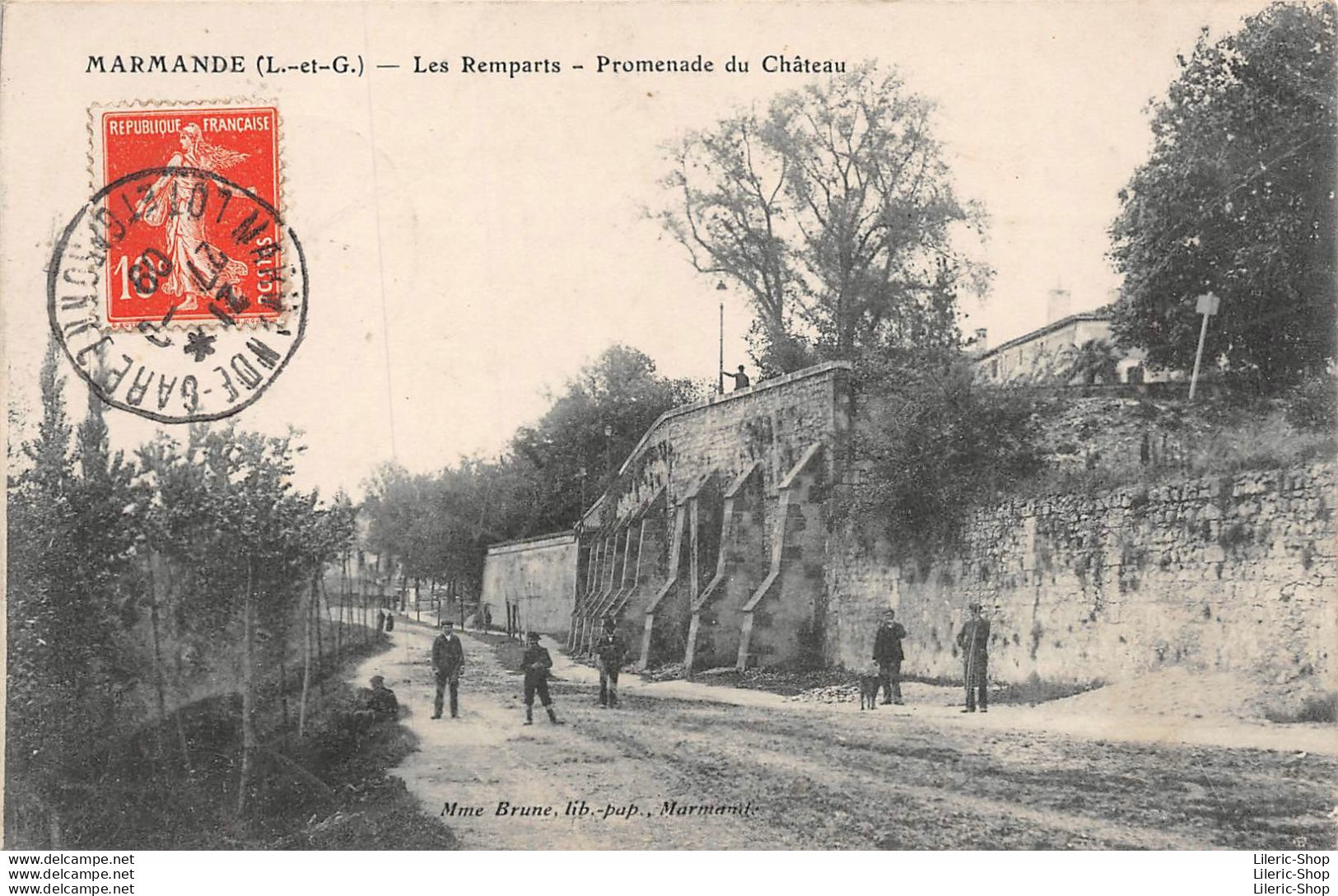 MARMANDE (47) CPA 1909 -  Les Remparts - Promenade Du Château - Éd. Mme BRUNE - Marmande