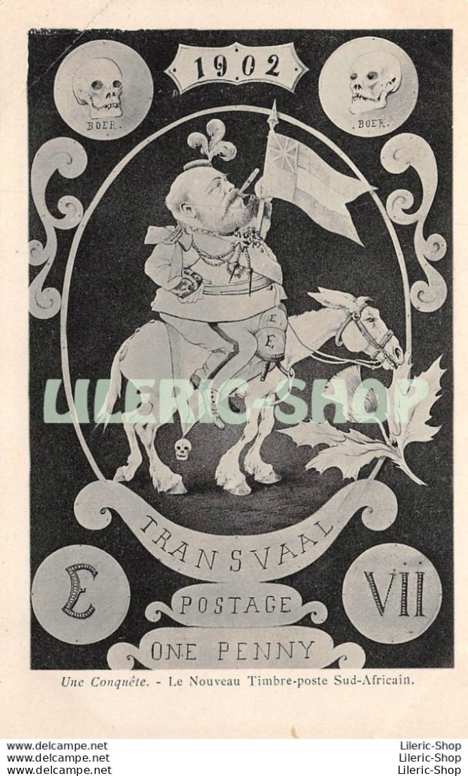 CPA Précurseur Politique Caricature Satirique  - Édouard VII Souverain Britannique Au Transvaal  - Signé ESPINASSE - Satiriques
