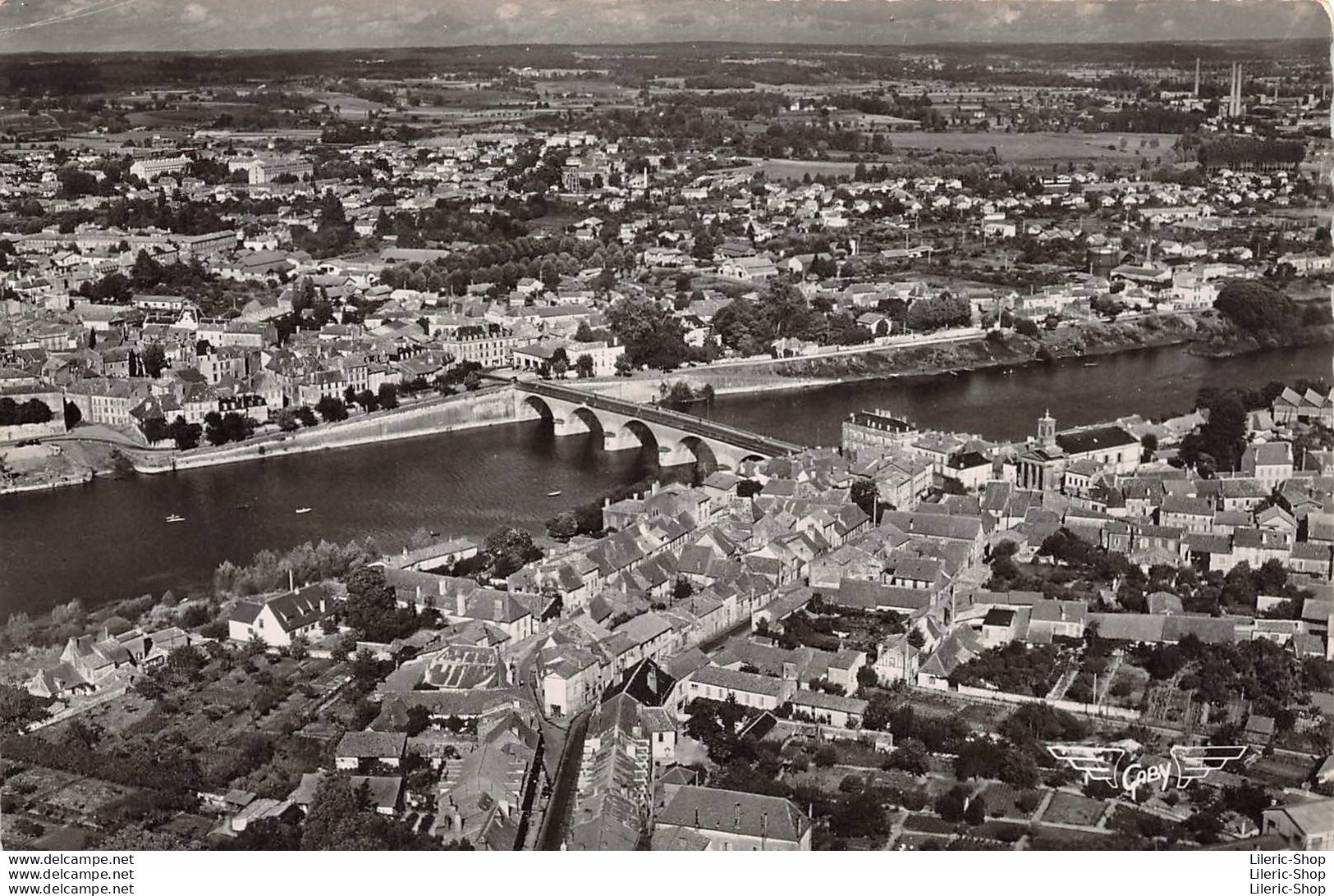 BERGERAC (24) CPSM ±1950 - Vue Aérienne - Éd. ARTAUD - Bergerac