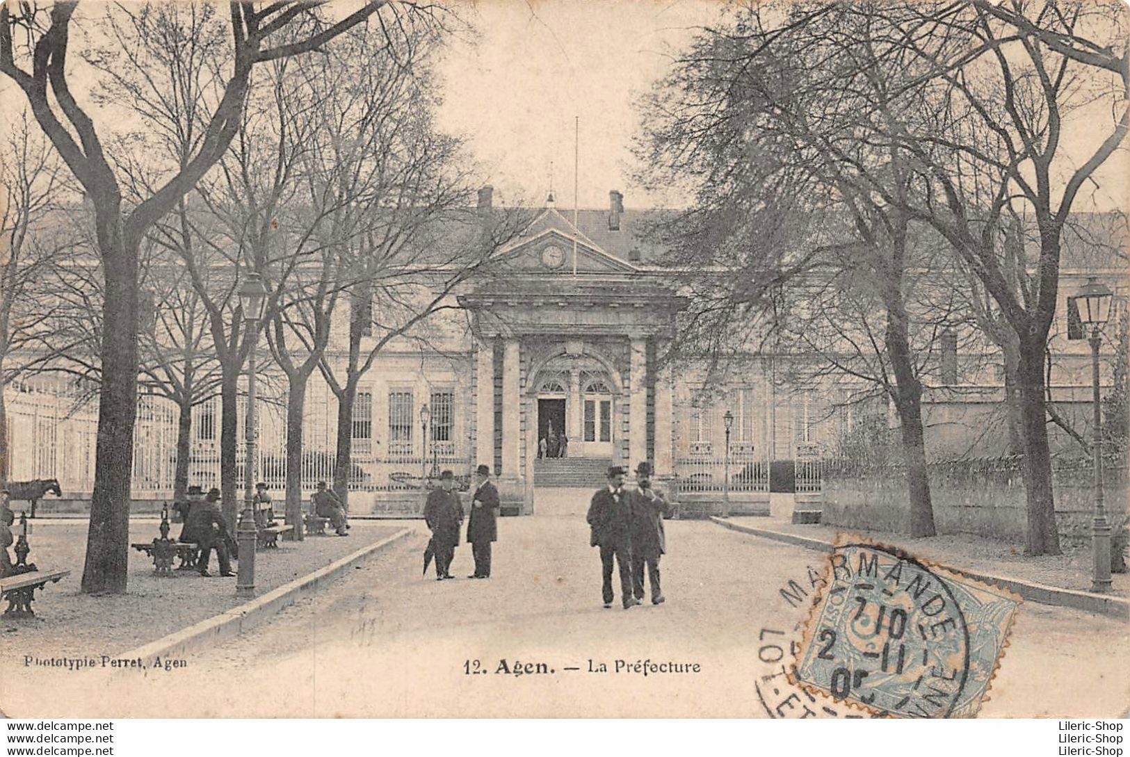 AGEN (47) CPA 1905 - La Préfecture - Phototypie PERRET - Agen