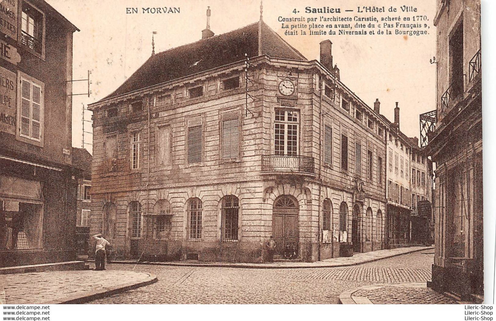 SAULIEU (21) CPA 1942  - L'Hôtel De Ville - A. DUCIEL, Éditeur, Saulieu - Saulieu